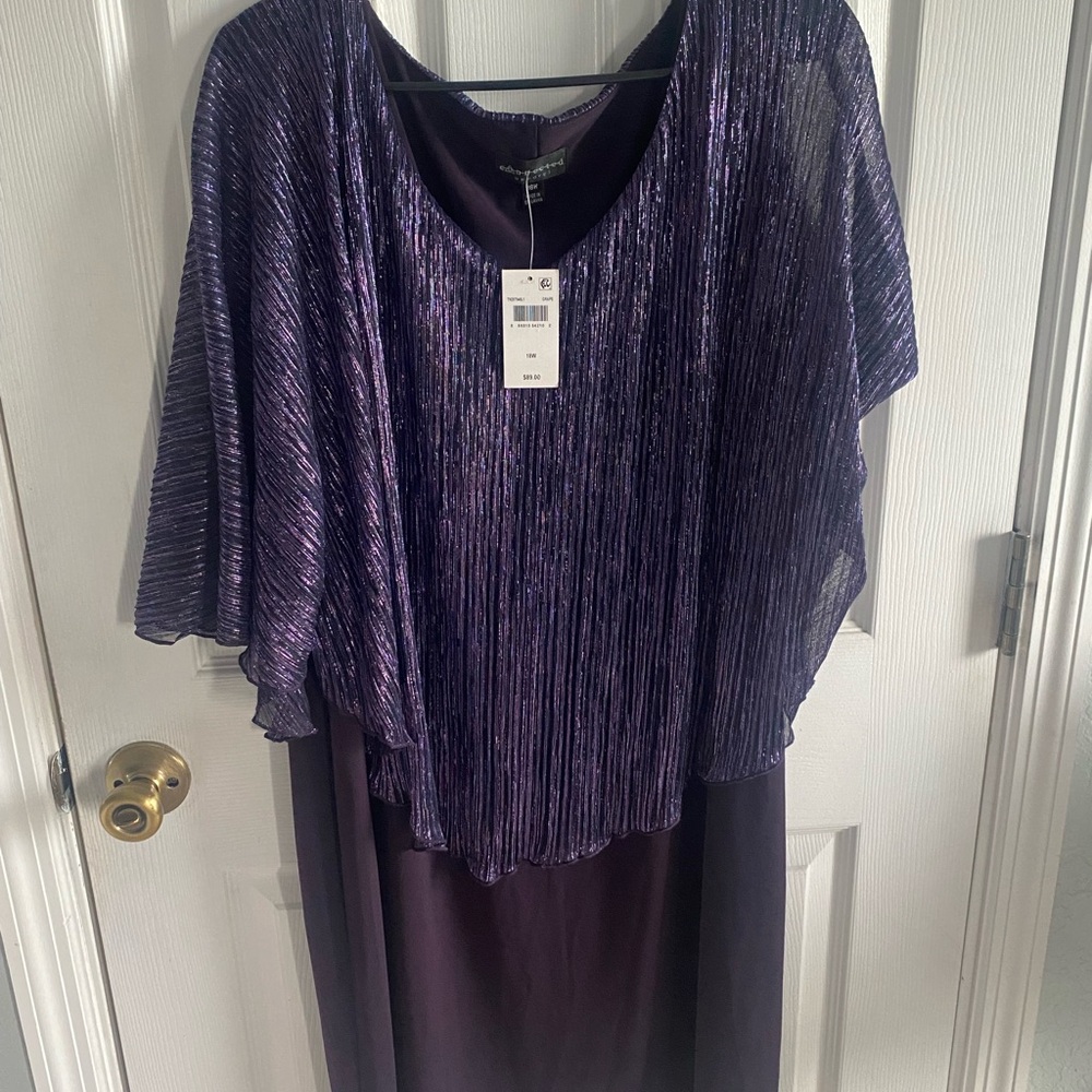 Purple Cape Dress Size 18